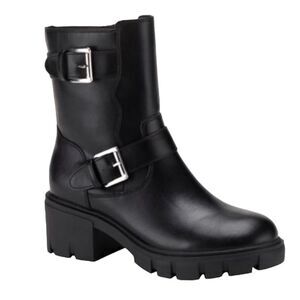 COPY - COPY - SUN+STONE  Women's Lionell, ankle boots. color black,  Size: 10